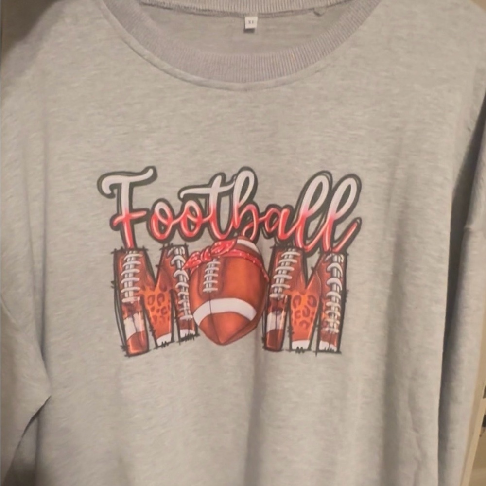 Gray Football Mom Sweatshirt